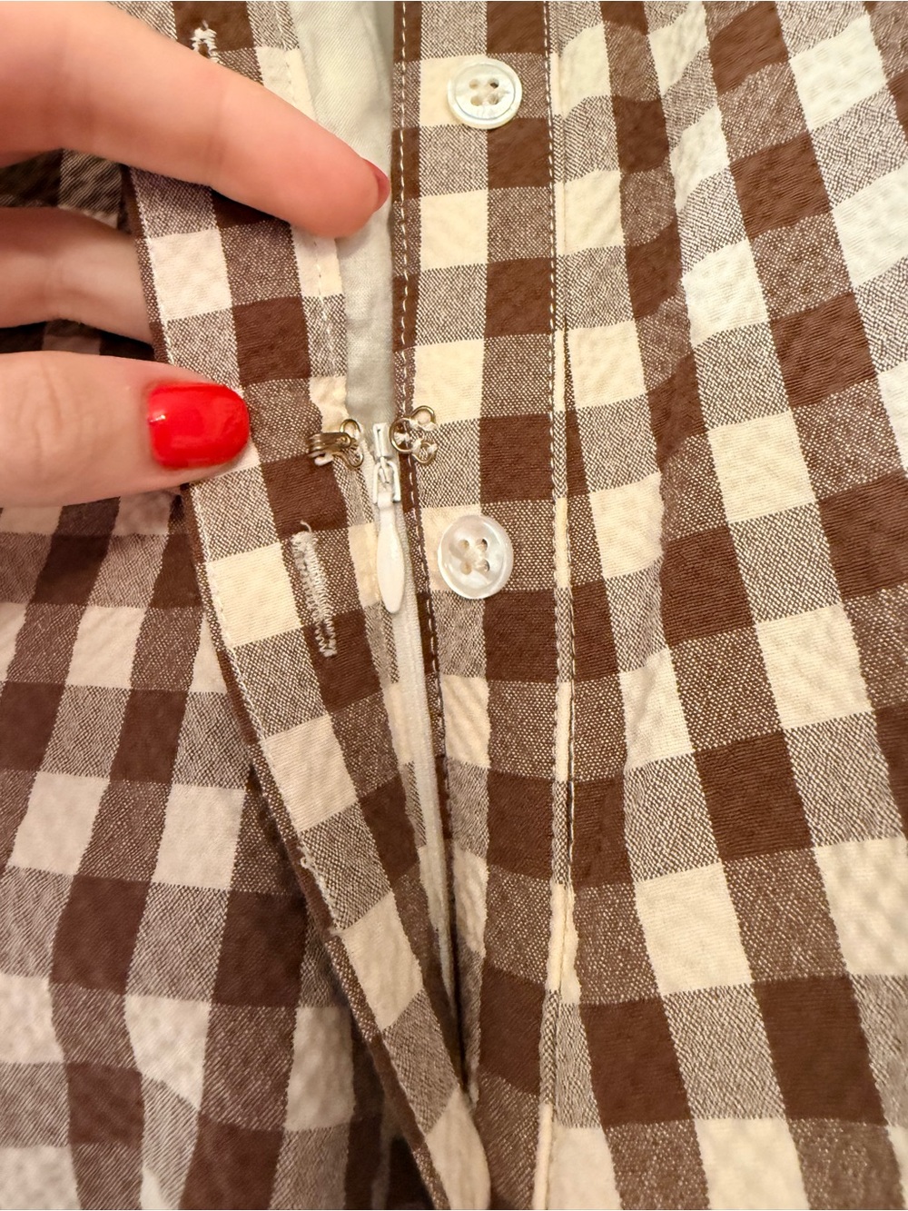 Veronica Beard Mackey Gingham Seersucker Halter Dress - Picture 7 of 10
